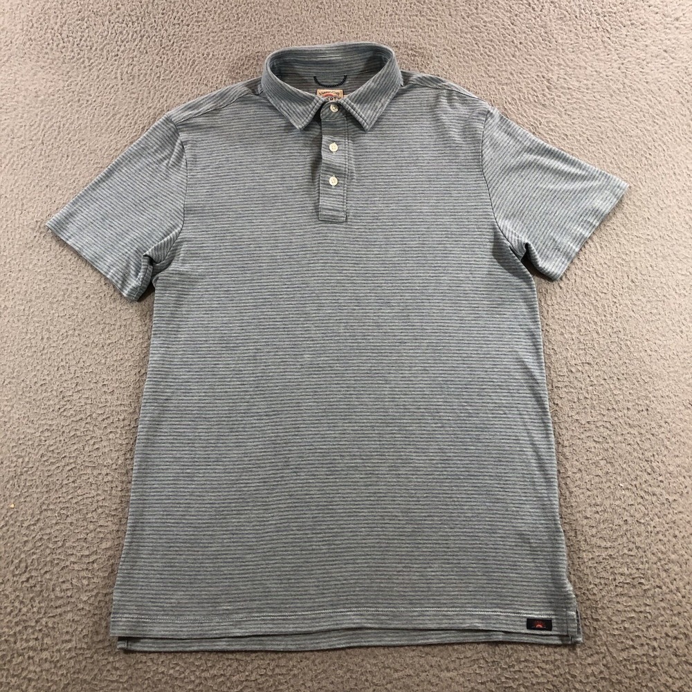 faherty mens Polo Shirt Men's S Blue Stripes